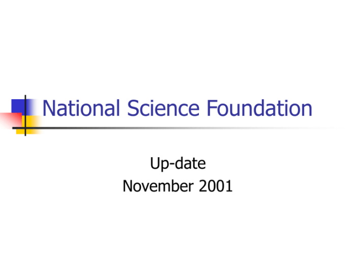 National Science Foundation Resigning national science foundation library congress