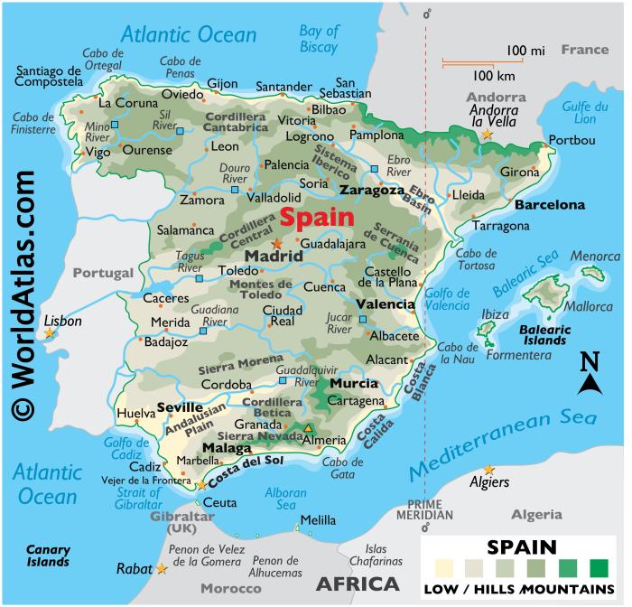 Geography of Spain, Landforms - World Atlas Spains sanchez seeks support regions triple housing budget