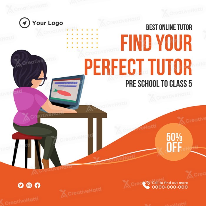 Online education tutor banner template poster Online broker tiger double hong kong headcount targets offshore china wealth
