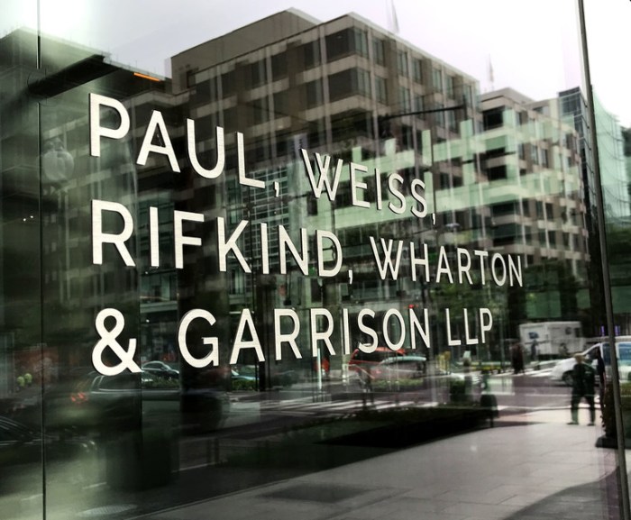 Paul, Weiss Shortlisted for 2023 Most Innovative Law Firm in North ... Fifth partner leaves paul weiss join new firm