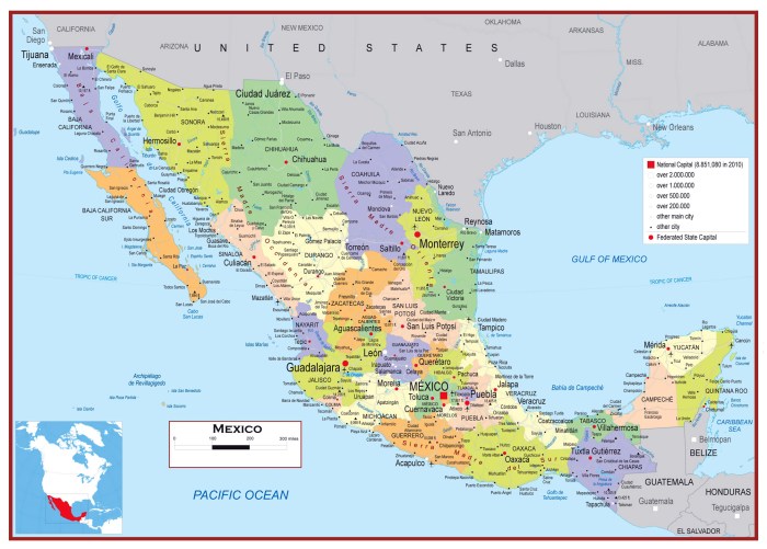Large detailed political and administrative map of Mexico with roads ... Mexicos judicial election turnout likely around 13 electoral authority says