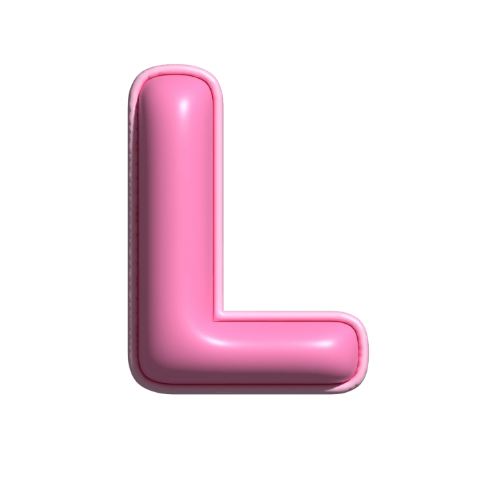 Letter L pink alphabet glossy 22285703 PNG Loreal buys british skincare brand medik8