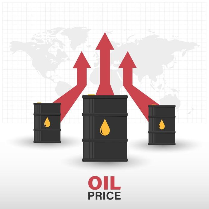 Oil infographic showing rising oil prices around the world. Vector ... Gulf stocks settle varied tariff uncertainty rise oil prices