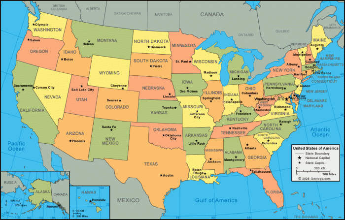 Map Of Usa With Capitals And Major Cities - United States Map Us fda places clinical hold 2 gilead trials weekly hiv pill combination