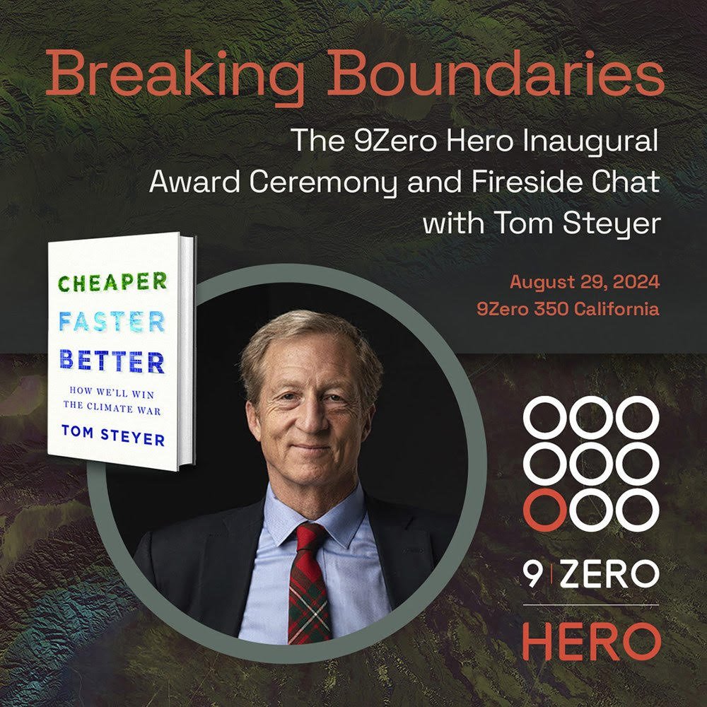 Talking climate change, sustainability careers, and politics with Tom ... Tom steyer climate action good business