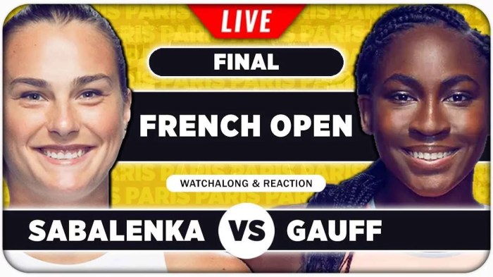 Watch LIVE: Aryna Sabalenka vs Coco Gauff – French Open tennis final Sabalenka powers into french open fourth round
