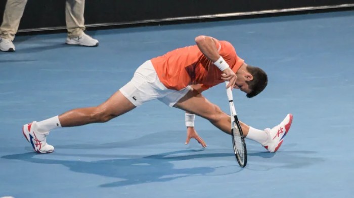 For Novak Djokovic, Two Down and Two, Maybe Three, to Go - The New York ... Djokovic saves set point battles past moutet stay course record grand slam
