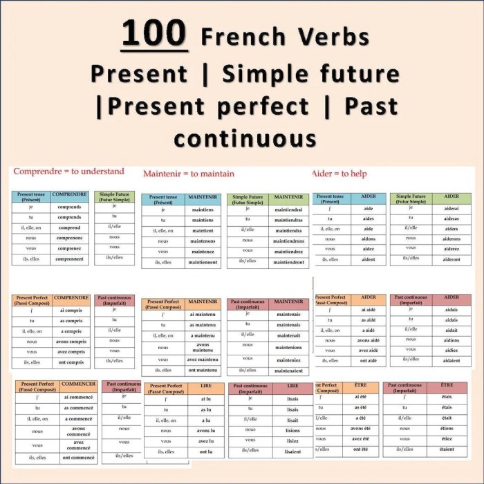 100 French Verbs Conjugation Tables | 100 French Verbs and Tenses ... French open organisers spoil djokovics football plans