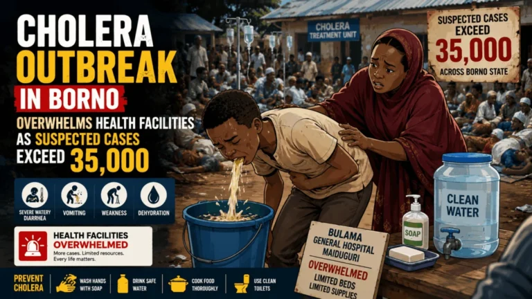 Cholera Crisis Deepens in Borno State as Infections Surpass 35,500 and Death Toll Climbs Amid Humanitarian Challenges