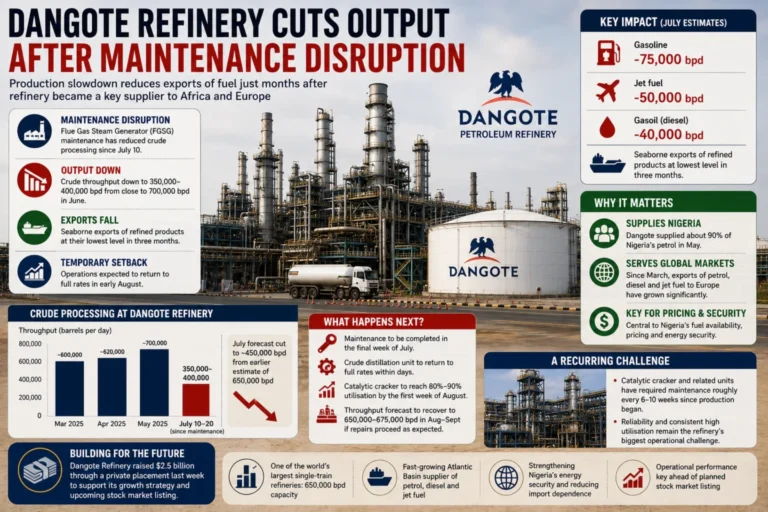 Dangote Refinery Production Curtailed by Maintenance, Impacting Global Fuel Markets