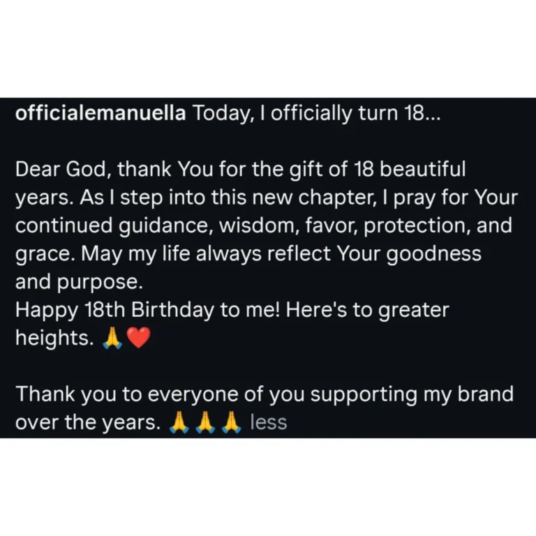 Emmanuella Samuel Celebrates 18th Birthday as Nigeria’s Global Comedy Sensation Marks a Major Life Milestone