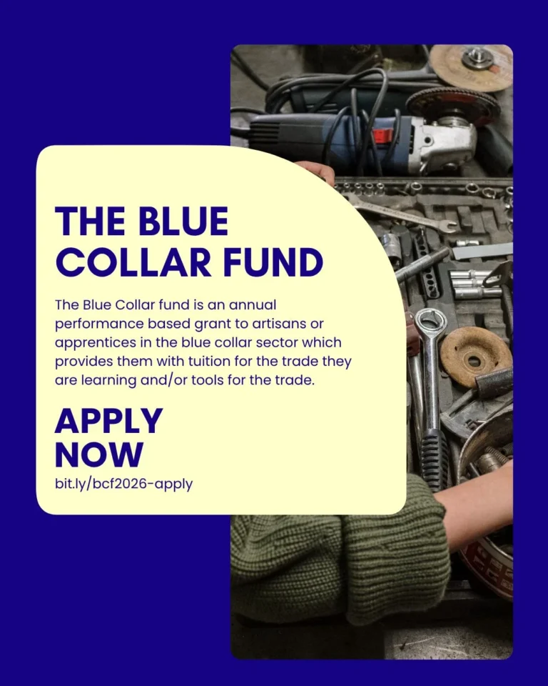 The Blue Collar Fund Launches Inaugural Grant Cycle Aimed at Alleviating Poverty and Unemployment Through Skills Development