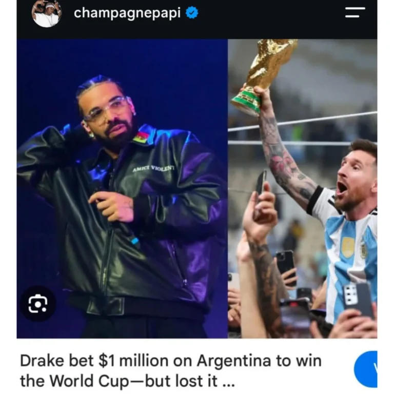The Drake Curse Casts a Shadow Over Argentina vs. Spain World Cup Final with $1.5 Million Bet