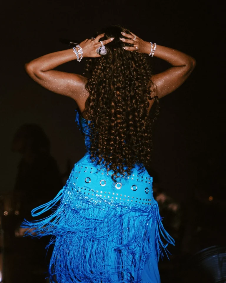 Tems Delivers a Captivating Headlining Set at Afro Plus Fest 2026 in Custom Dunsin Wright Electric Blue Ensemble
