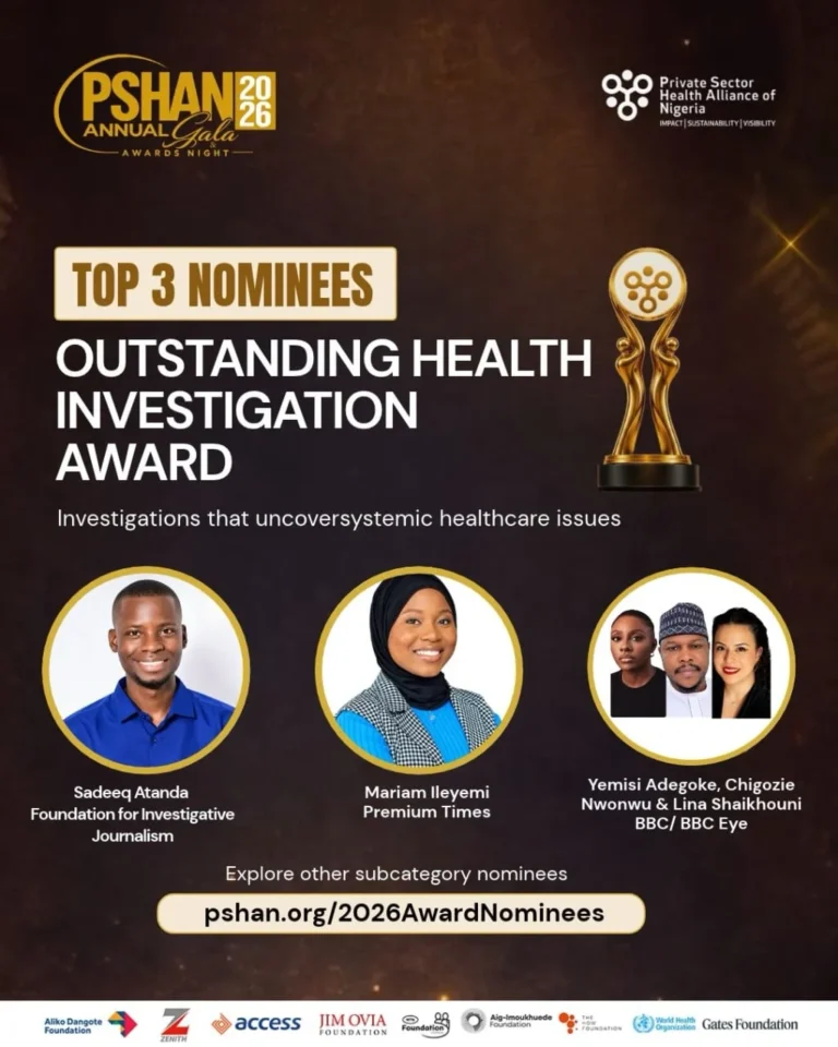 PREMIUM TIMES Journalist Mariam Ileyemi Nominated for Prestigious 2026 PSHAN Outstanding Health Investigation Award